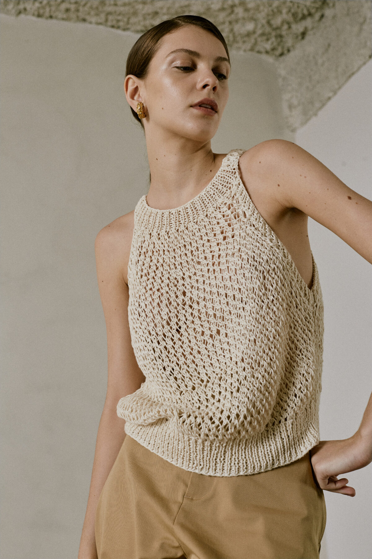Tank Top hand-knitted