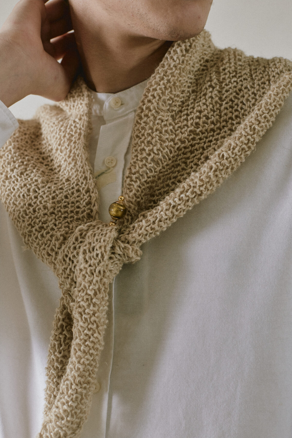 Foulard hand-knitted 